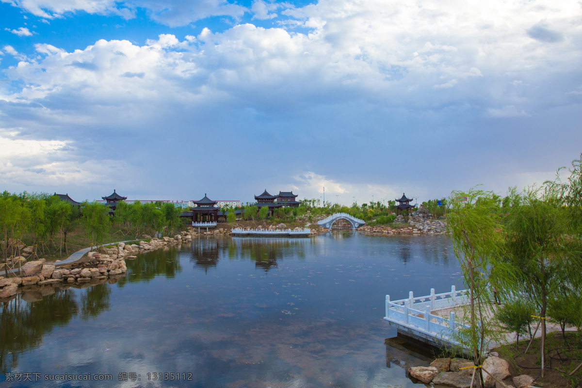 额济纳 湿地 公园 风光 湖水 旅游摄影 国内旅游