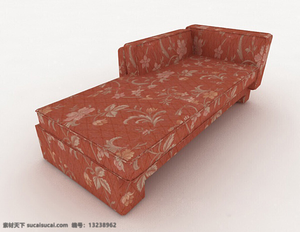 花纹 躺椅 沙发 3d 模型 3d模型下载 3dmax 现代风格模型 橙色模型 白色