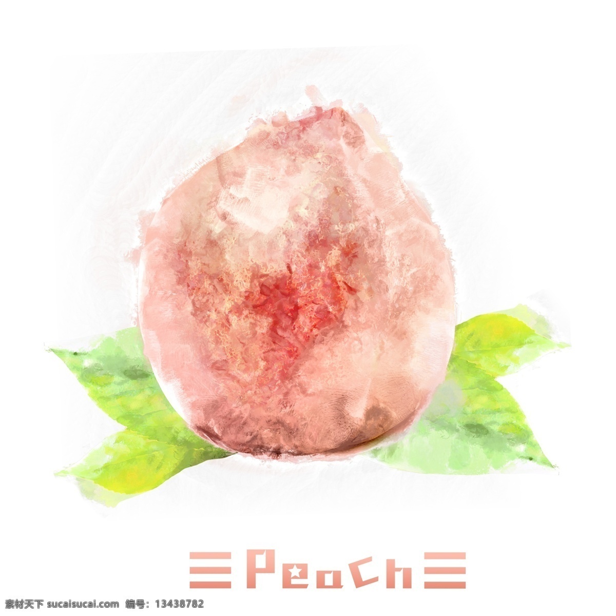 手绘 桃子 原创 商用 元素 展板 画册 图标 主图 绿色 水彩 创意 独特 线条 层叠 彩色 水墨 颜料 厚重 形状 海报 宣传 装饰 水果 蔬菜 健康 生活 日常 理念 环保 插画 艺术 红色 夏天 消暑 美化