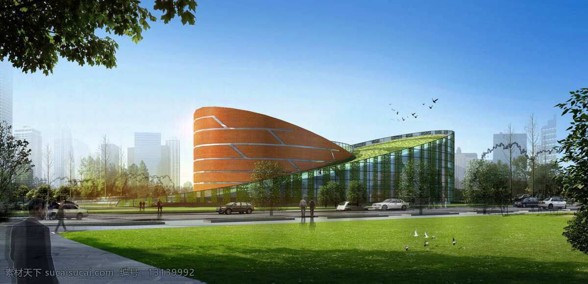 环境设计 建筑设计 建筑效果图 透视 中医药 文化 博物馆 透视图 设计素材 模板下载 海报 其他海报设计