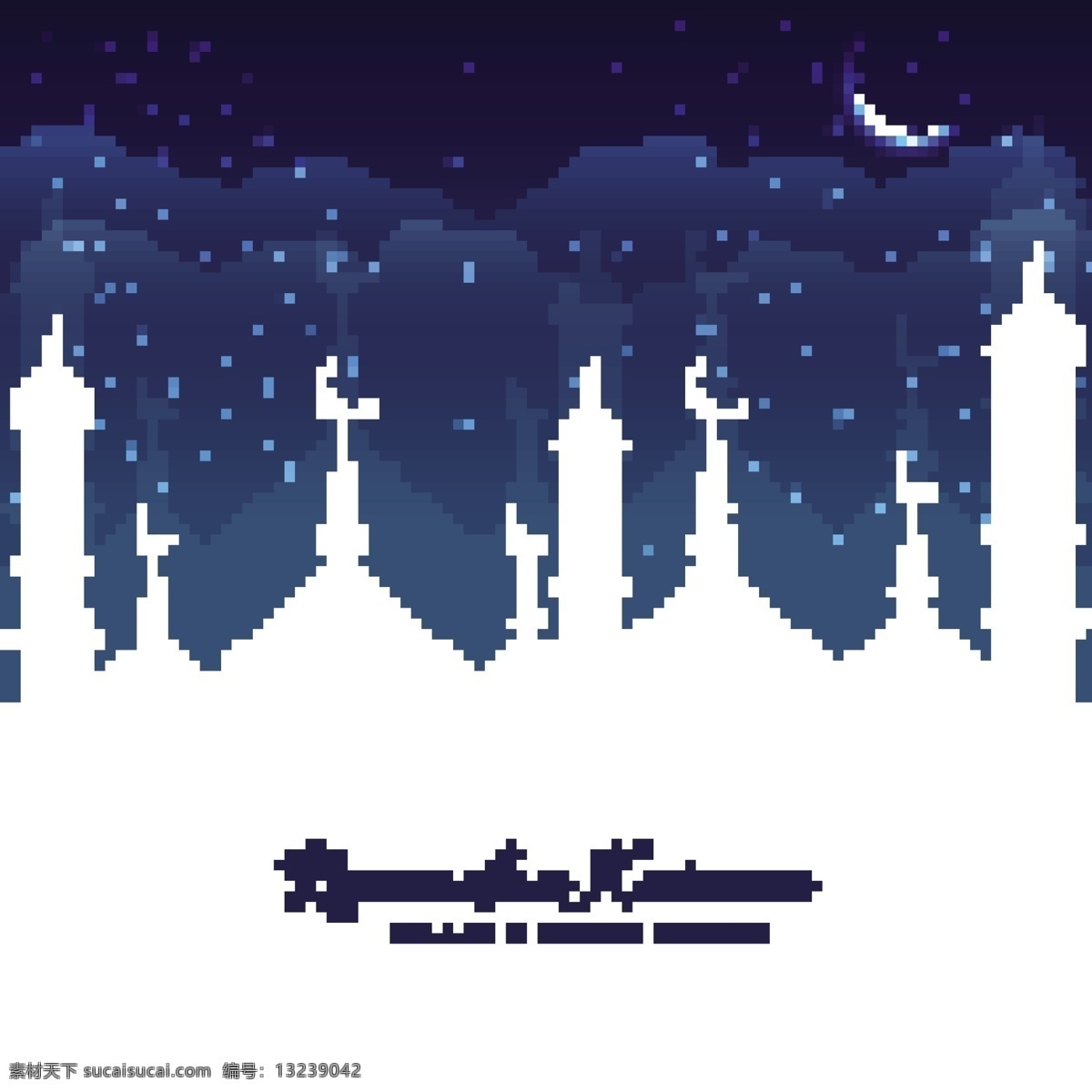 斋月 伊斯兰 教堂 插图 夜空 背景 伊斯兰教堂 夜空背景