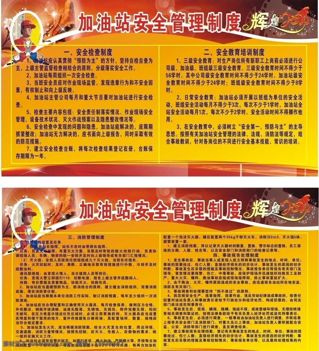 加油站 安全 管理制度 管理 规章 制度 展板模板