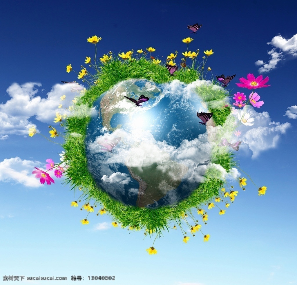 绿色环保 生态 地球 河流 环球 世界 花草 蝴蝶 草地 树木 高楼 大厦 蓝天 白云 房子 公路 城市 建筑 绿树 绿色 环保 广告设