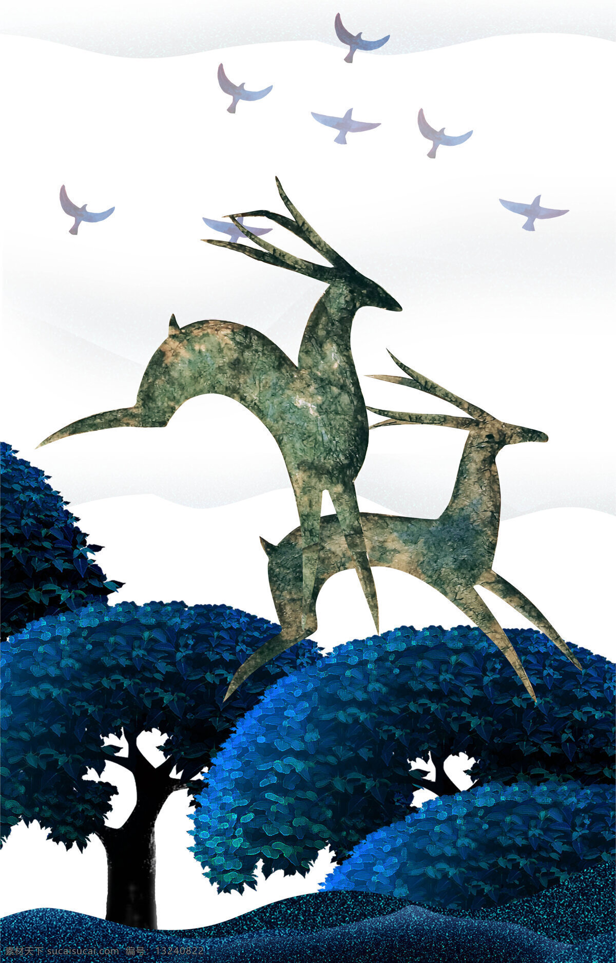 北欧 小 清新 森林 麋鹿 动物 装饰画 三联画 组合画 现代简约 小清新 风景 森林树林 装饰画素材 高清图片 背景墙装饰画 室内装饰画 大幅装饰画 客厅配画 书房装饰画 高清背景装饰 无框画 水彩颜料画 最新 玄关装饰画 油画 文化艺术 绘画书法