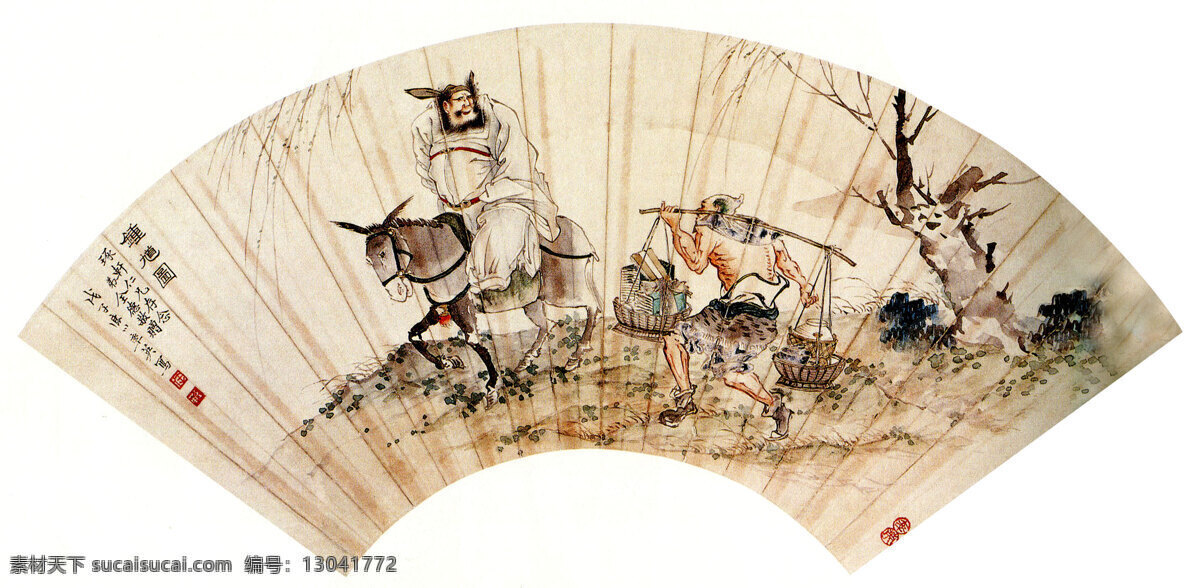 表情 动作 发型 工笔人物画 古代人物 绘画 绘画书法 柳树 钟馗 图 设计素材 模板下载 钟馗图 美术 中国画 任率英年画 驱鬼 镇魔 威严 姿势 野外 侍者 毛驴 印章 扇画 年画图集1 文化艺术 装饰素材 雕刻 图案