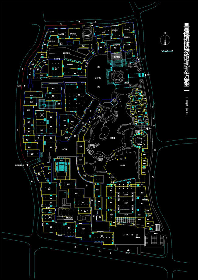 博物馆 建筑设计 cad 图纸 建筑图纸 源文件 施工 设计图 施工图 图纸模板下载 豪华别墅 cad素材