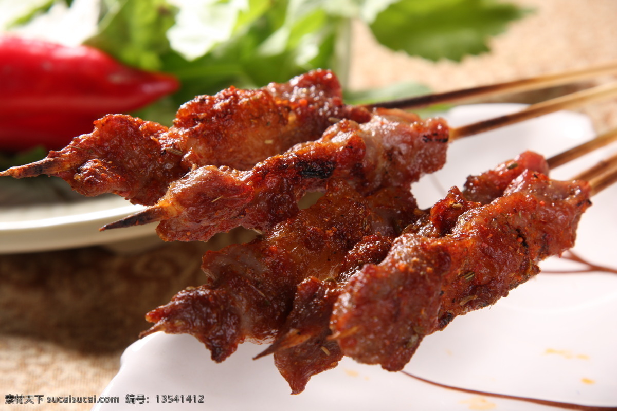 烤羊肉串 羊肉 串 孜然 餐饮美食 传统美食 摄影图库