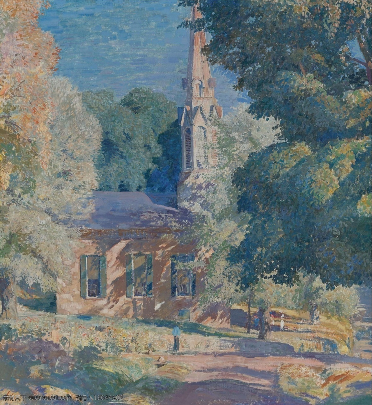 大师 画家 风景画 静物 油画 建筑 装饰画 1939 church stockton garber daniel 人物 高清 西方 国外 现代 装饰素材