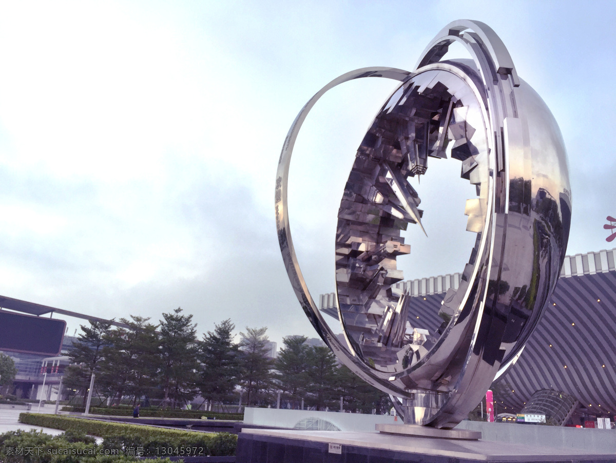 城市 雕塑 科技 现代 金属 商务 融合 建筑园林