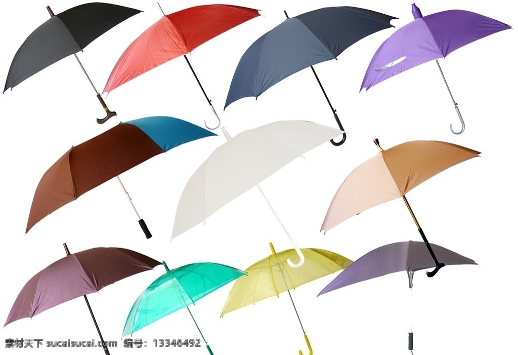 全自动雨伞 拐杖雨伞 透明雨伞 黑色 紫色 电动车雨伞 长柄伞 源文件 分层