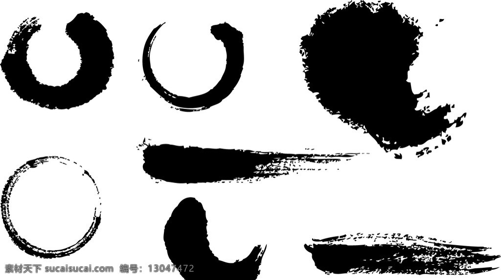 墨迹 矢量 飞白 墨点 文化艺术 绘画书法