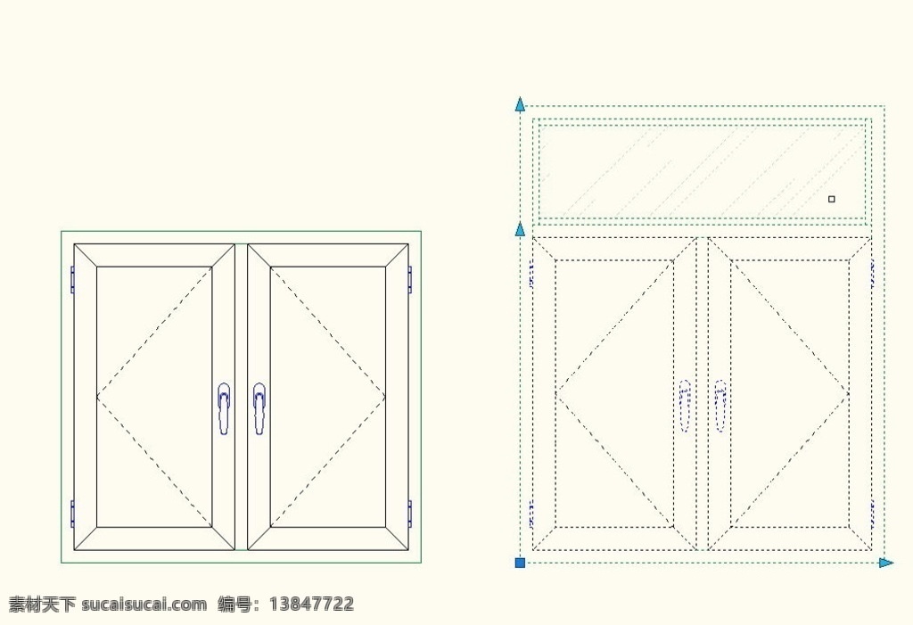 门窗 立面 图 动态 块 随意 拉伸 立面图 铝合金 cad 平开窗 3d设计 室内模型 dwg