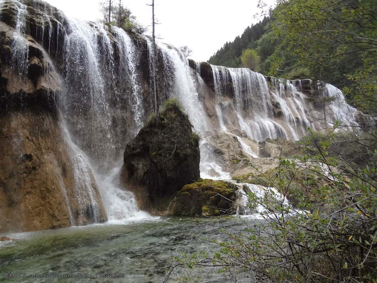九寨沟瀑布 九寨沟 树正瀑布 瀑布 山水 原生态 青山绿水 四川风景 国内旅游 旅游摄影