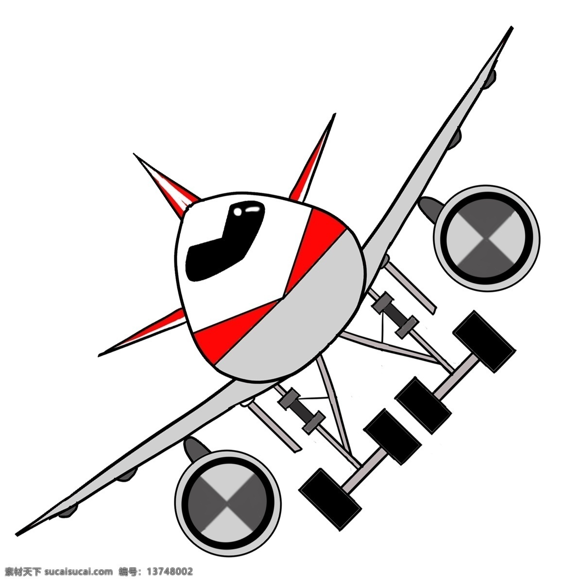 喷气式飞机 插画 卡通插画 飞机插画 飞机 天空飞机 交通工具 飞翔 飞舞的飞机