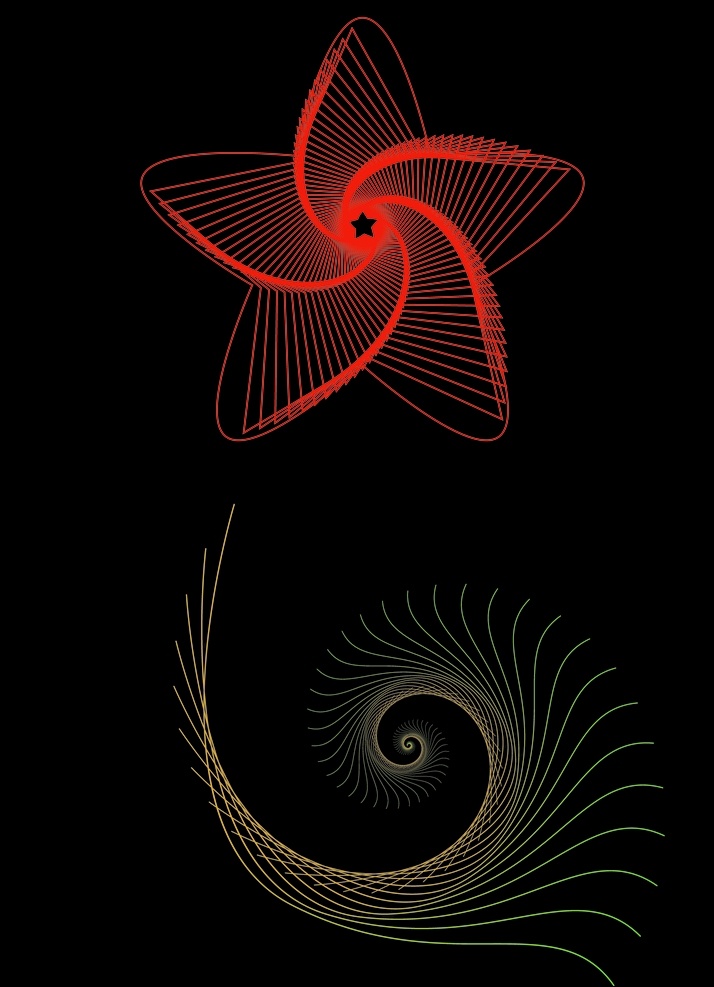 抽象线条 元素 线条 星星 抽象 画