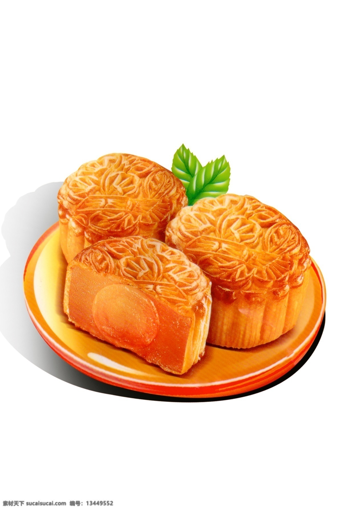 中秋月饼 装饰 元素 中秋 月饼 盘子 蛋黄 中秋节