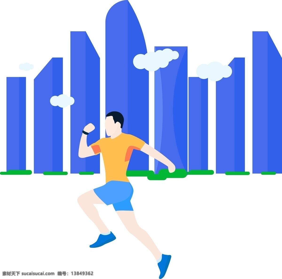 商务 插画 跑步 人 商用 跑步的人 人物插画 插画人物 插画跑步的人