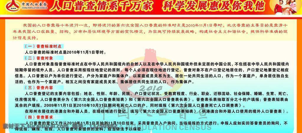 人口 普查 人口普查 展板模板 矢量