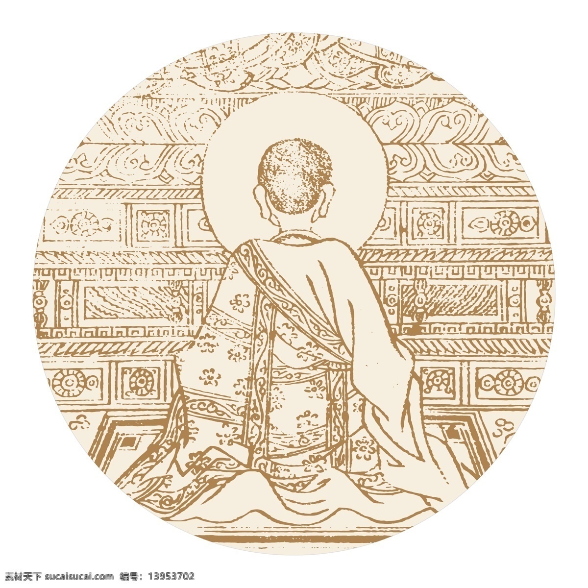 佛 和尚 活佛 参佛 壁画 敦煌