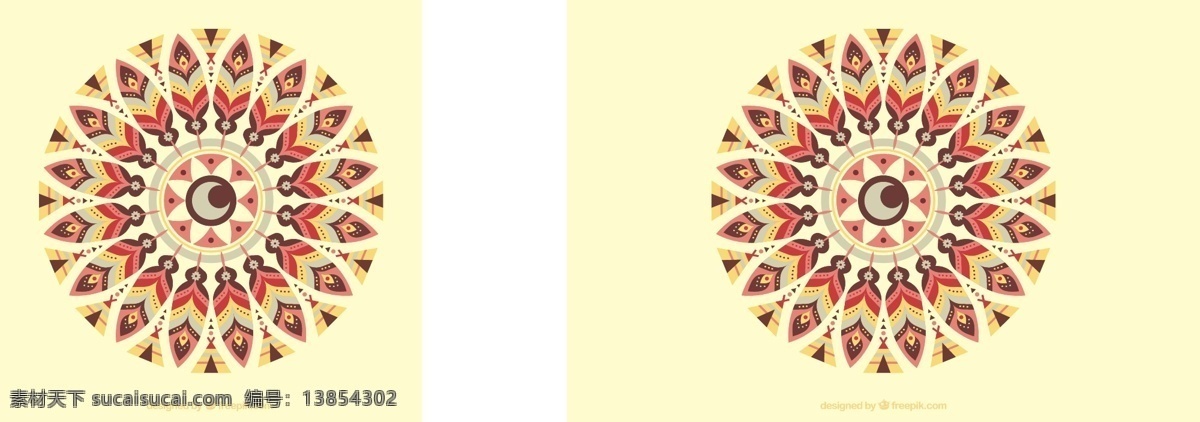 波希米亚 风格 羽毛 帐篷 圆形 背景 抽象 饰品 平 装饰 印度 民族 圆 部落 平面设计 观赏 古董