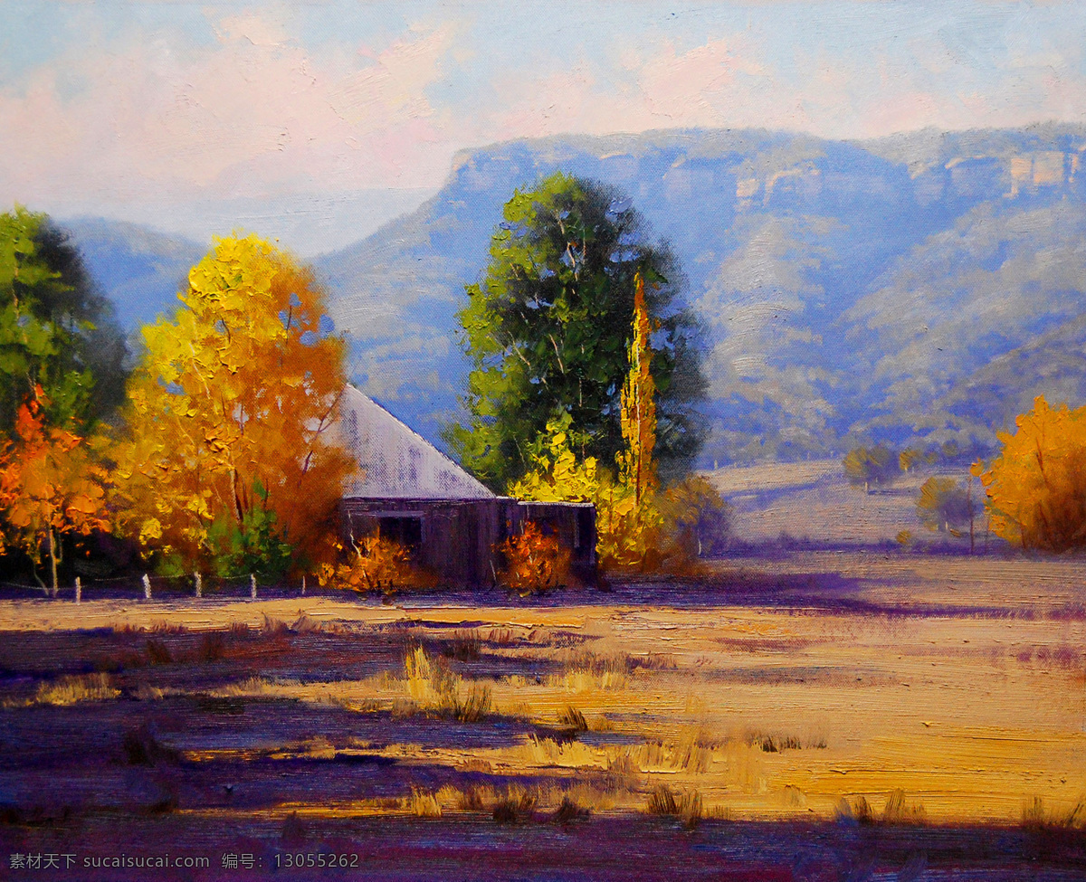 大树 风景 风景画 挂画 绘画 绘画书法 景色 木屋 油画 农场 设计素材 模板下载 农场木屋 油画风景 艺术 油画艺术 小屋 树木 山区 山峦 西方油画 欧美油画 油画作品 文化艺术 家居装饰素材