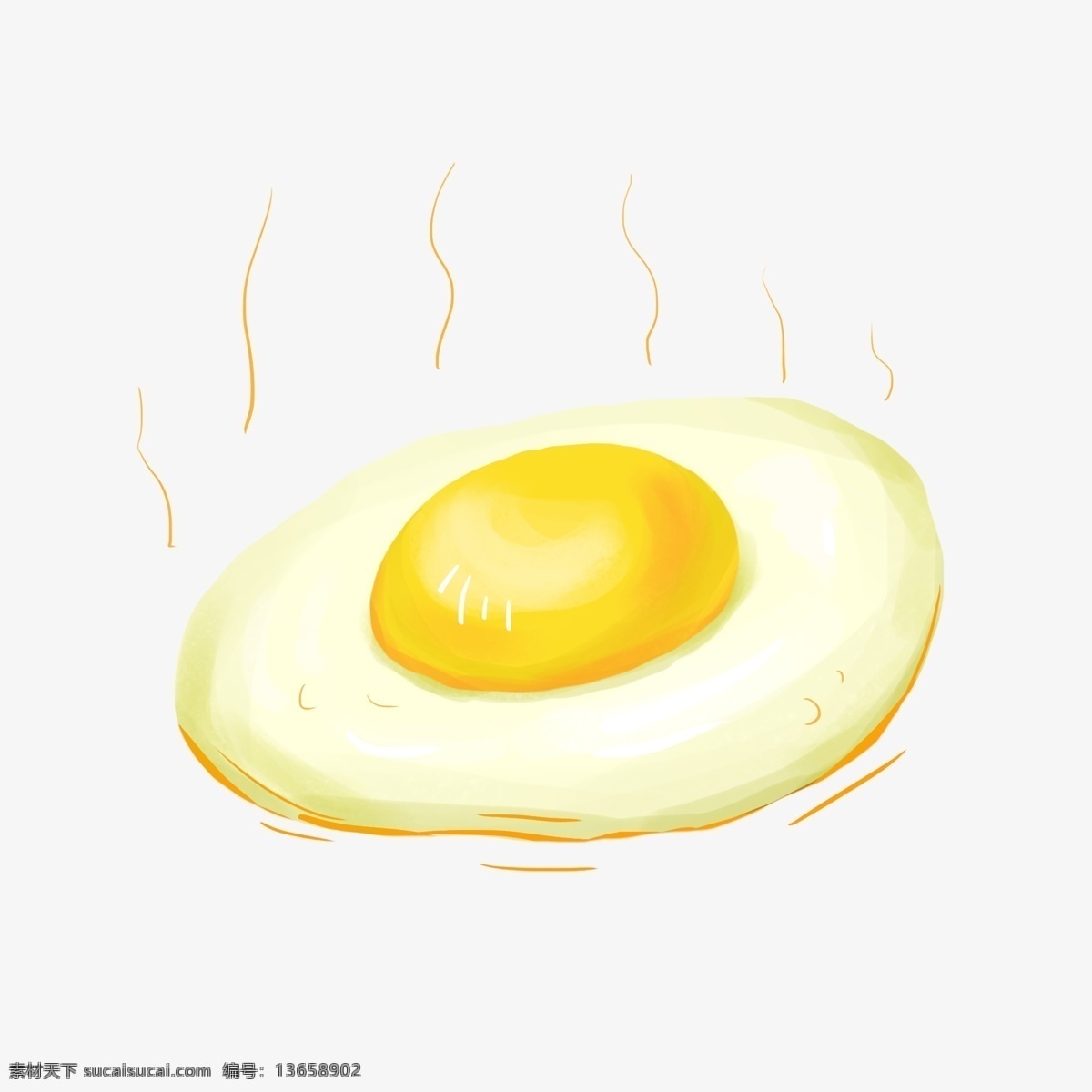 简约 手绘 煎蛋 插画 海报 免 抠 元素 食物 美食 鸡蛋 可爱 卡通 插画用图 海报用图 黄色 白色 小清新