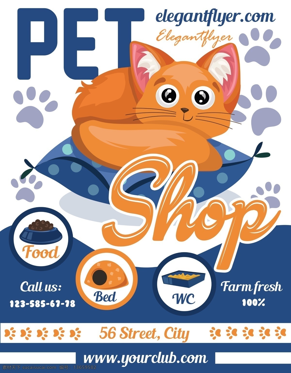 宠物 店 猫 广告 海报 宠物店 宠物猫 广告海报 欧美宠物广告 卡通猫 宠物店海报