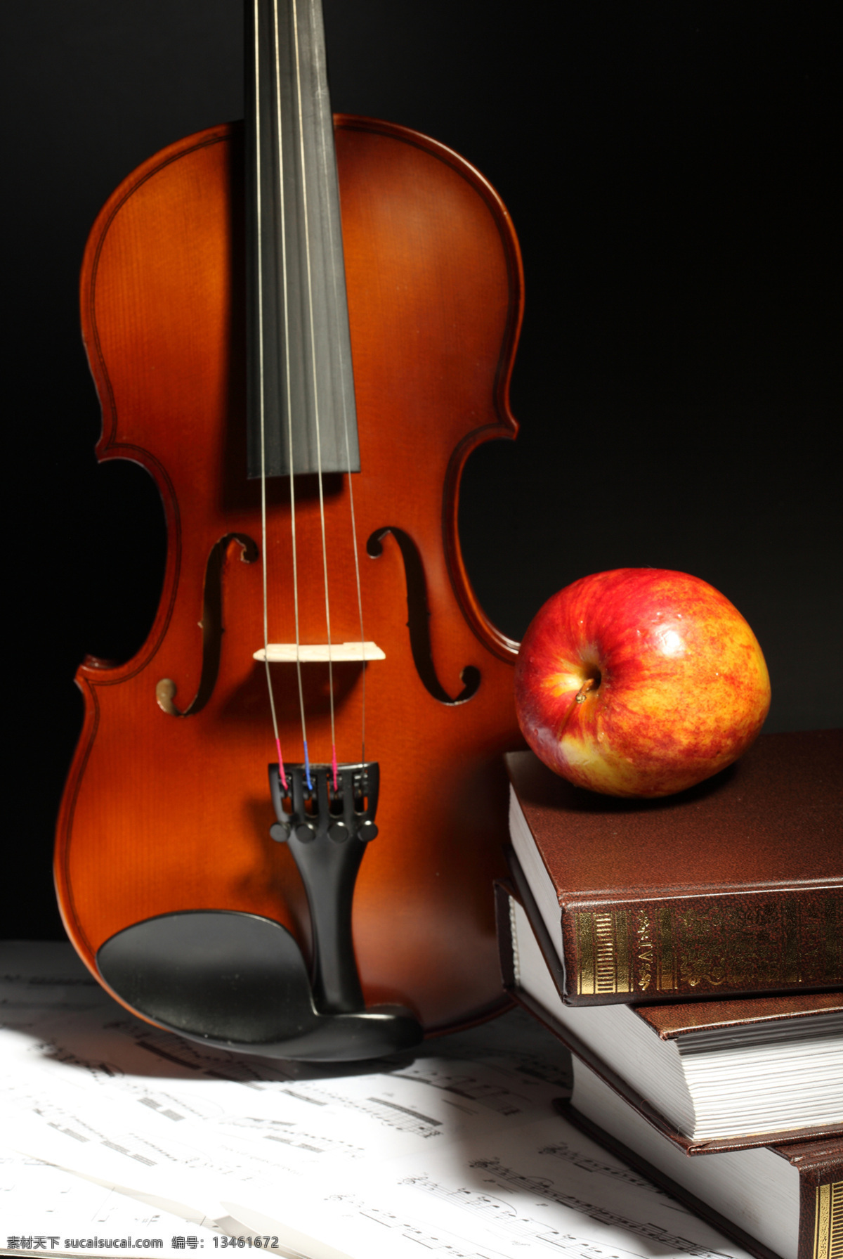 小提琴 乐谱 苹果 书本 书籍 水果 文化艺术 舞蹈音乐 高清小提琴 中提琴