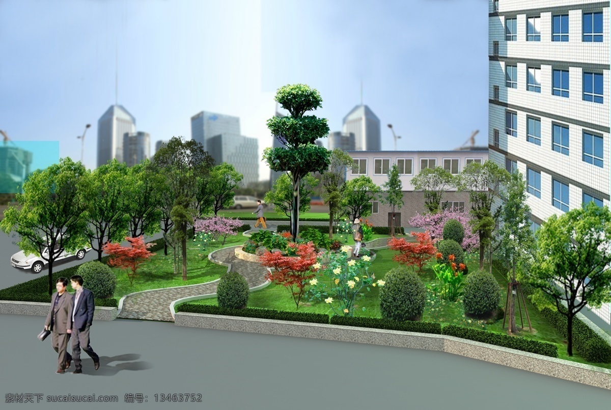 医院 花园 园艺 公园休闲 建筑绿化 其他设计 环境设计 源文件