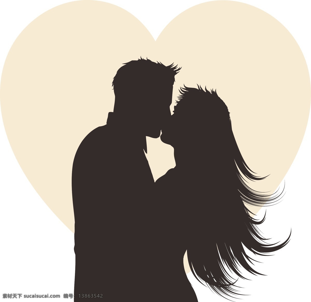 情人节 情侣 爱心 亲吻 七夕情人节 kiss 手绘 浪漫 爱人 求婚 唯美 接吻