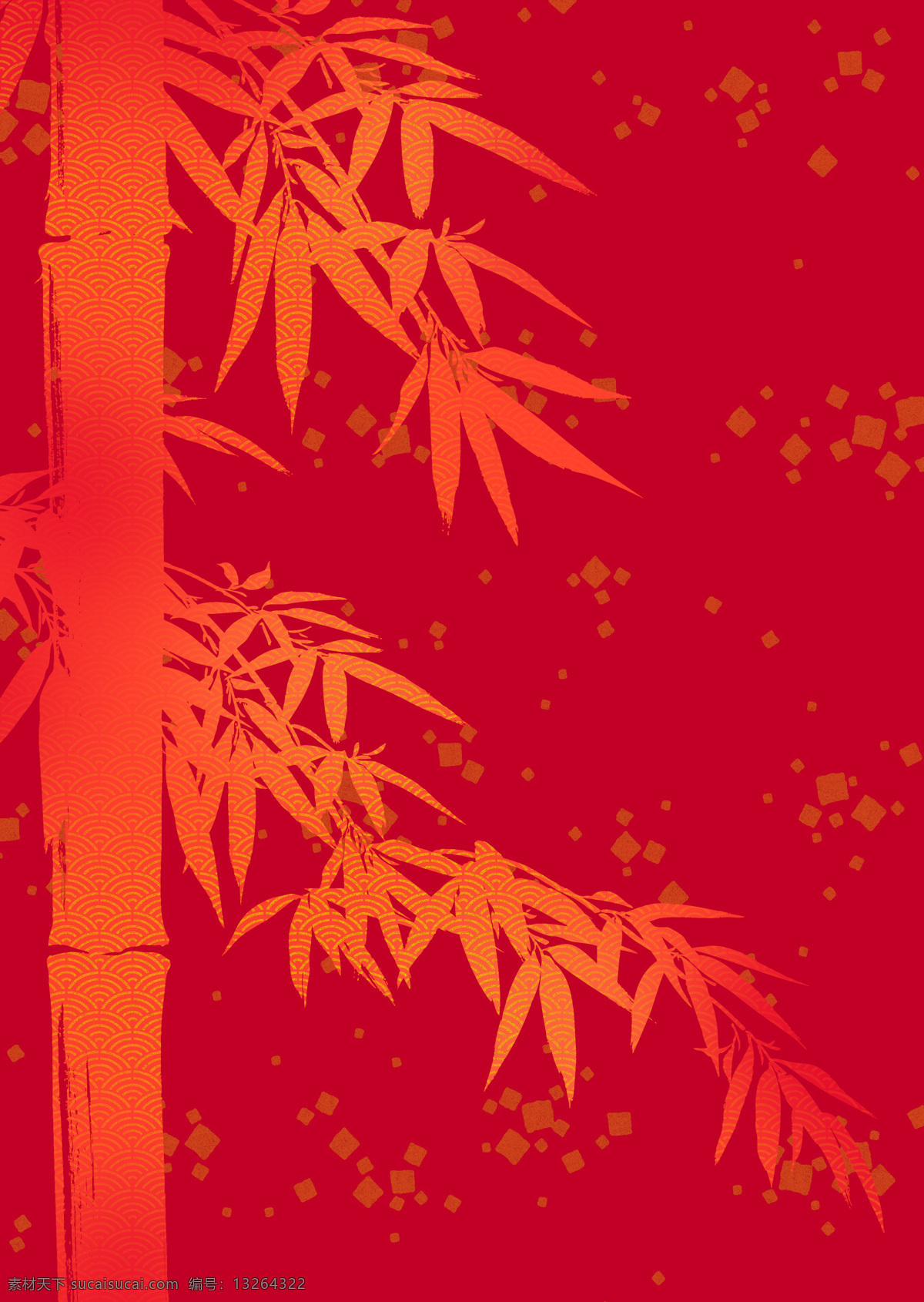 红 竹 熘 矢量图 日常生活