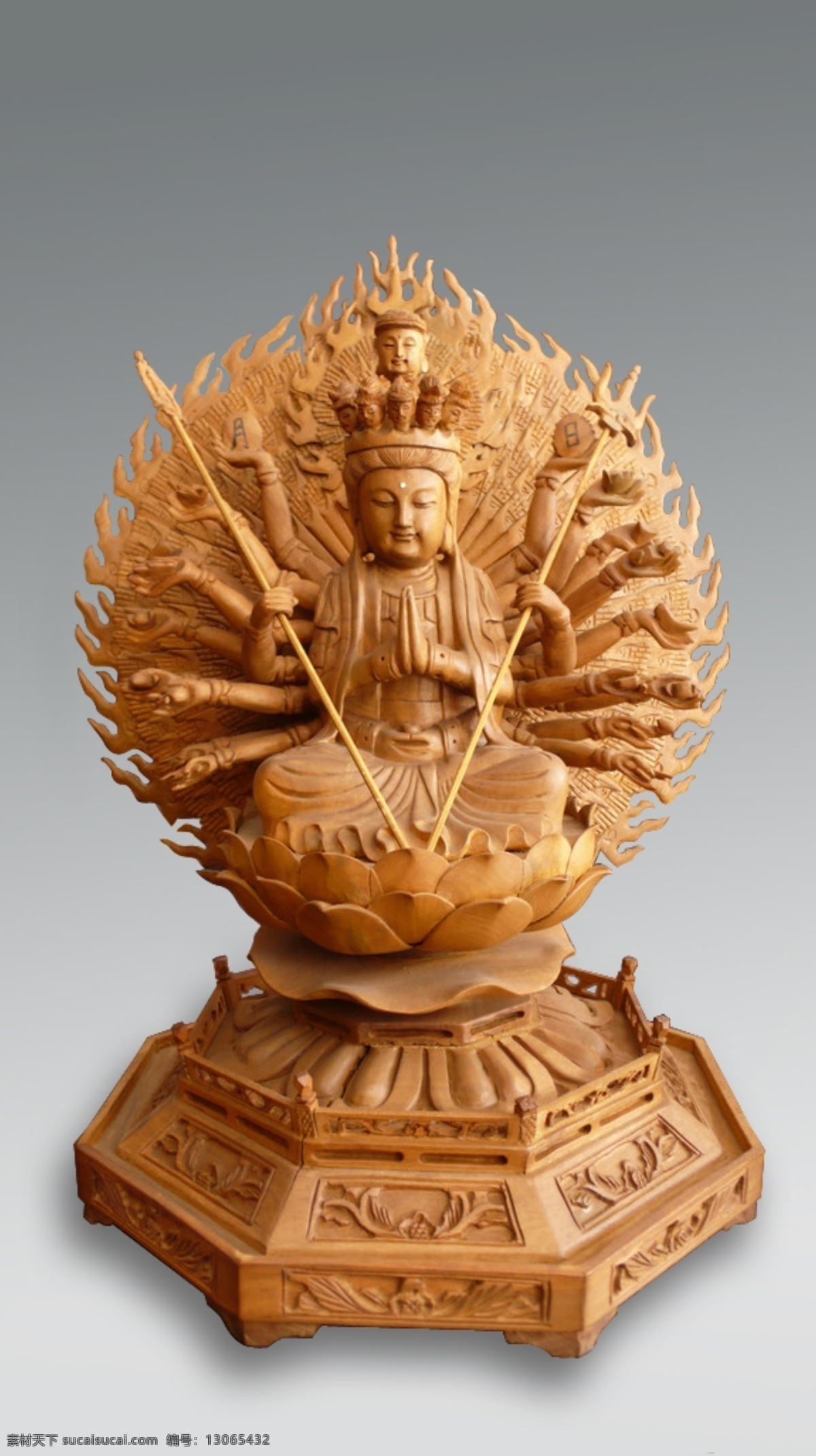 佛像 神像 木雕 工艺品 分层 源文件