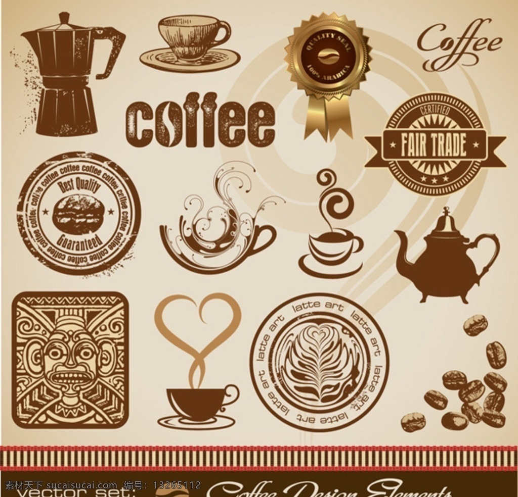 咖啡 主题 矢量 金牌咖啡矢量 机子 壶咖啡壶 咖啡豆 咖啡主题 心形咖啡 矢量素材ai 标志图标 其他图标