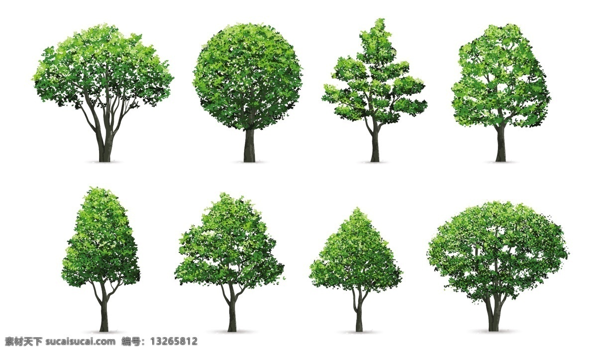 矢量 绿色 树木 植物 矢量绿色树木 矢量植物素材 绿色植物 绿色树木 矢量树木 矢量树苗 矢量枝叶 矢量大树 树林 卡通动漫 生物世界 树木树叶