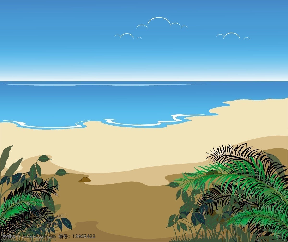 白云 背景 底纹 飞鸟 风光 风景 海滩 海洋 蓝天 洋风景 沙滩 树木 洋 矢量 模板下载 自然风景 主题 自然景观 psd源文件