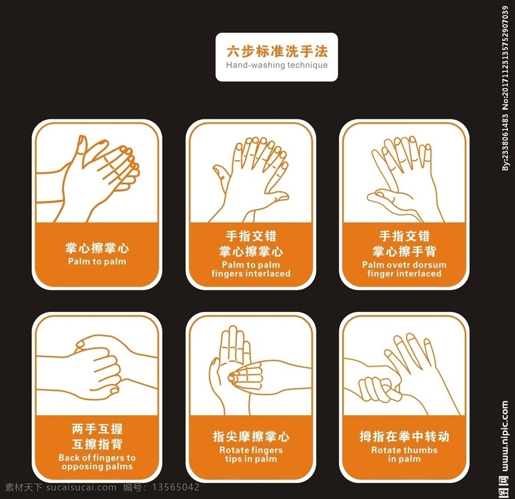 六 步 标准 洗手 法 六步 标准洗手法 掌心相对 手心对手背 六步洗手法 洗手法 展板 教你怎么洗手 展板模板