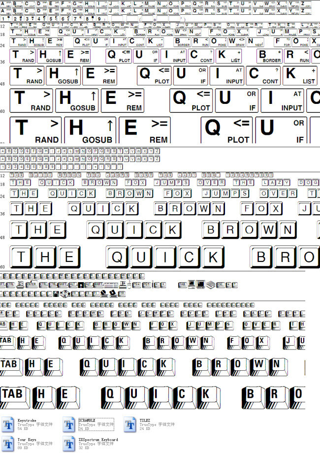 键盘字体