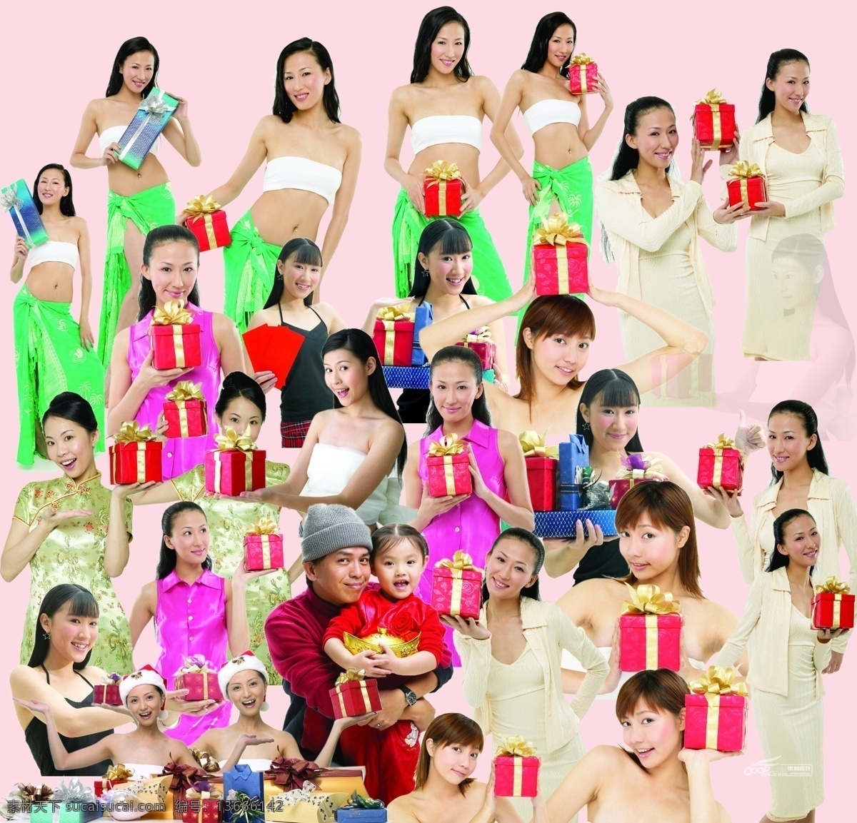 常用 礼物 美女 女郎 分层 合集 广告 psd源文件