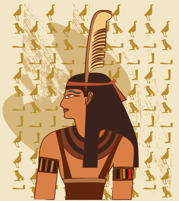 埃及 女性 卡通埃及女性 埃及传统图案 埃及壁画 古埃及文化 传统图案 文化艺术