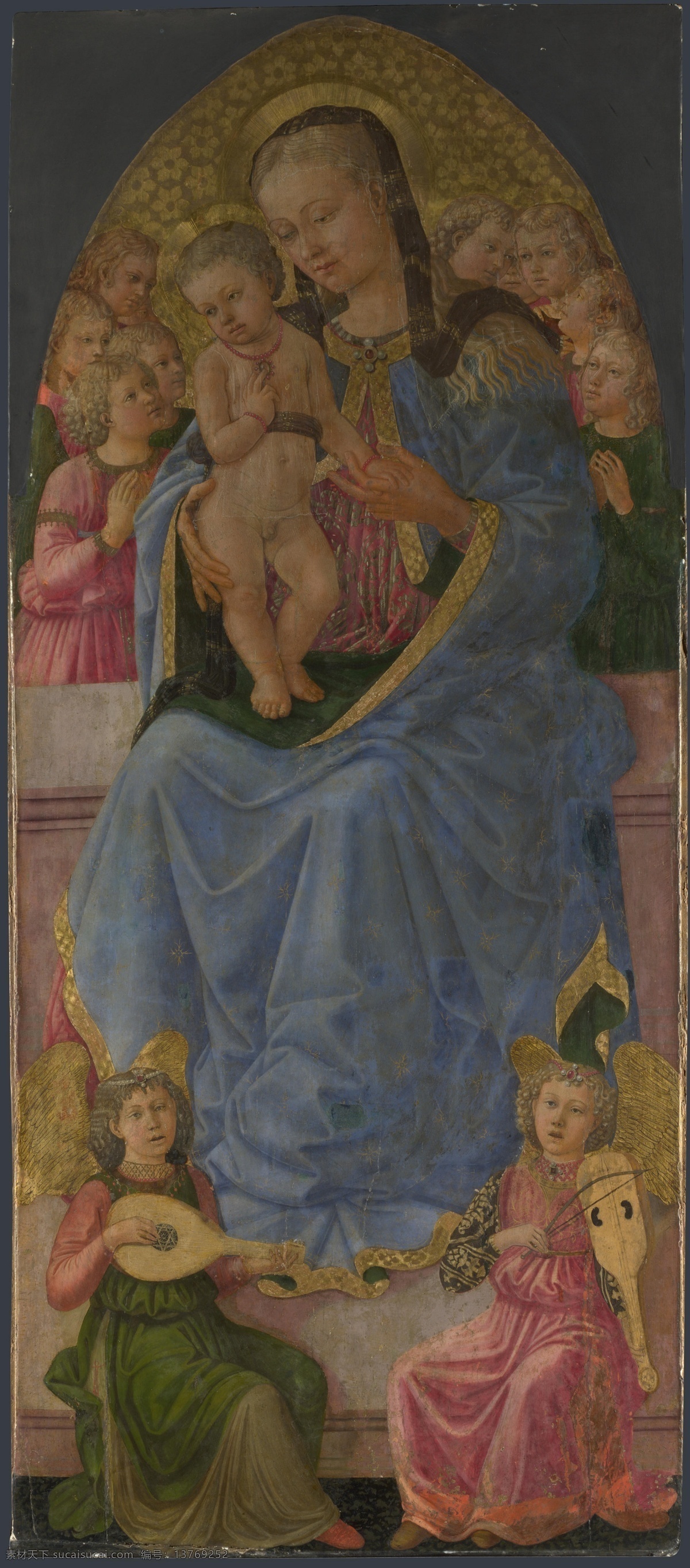 child 高清 西方 古典 人物 宗教 神话 巴洛克艺术 油画 装饰画 and virgin the machiavelli zanobi 装饰素材