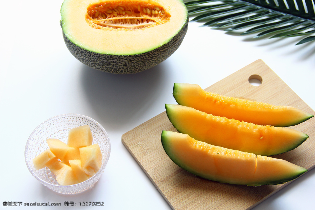 蜜瓜 西周蜜瓜 水果 甜瓜 甜 瓜 果块 食物 新鲜 哈密瓜纹 新鲜水果 水果蔬菜 超市水果