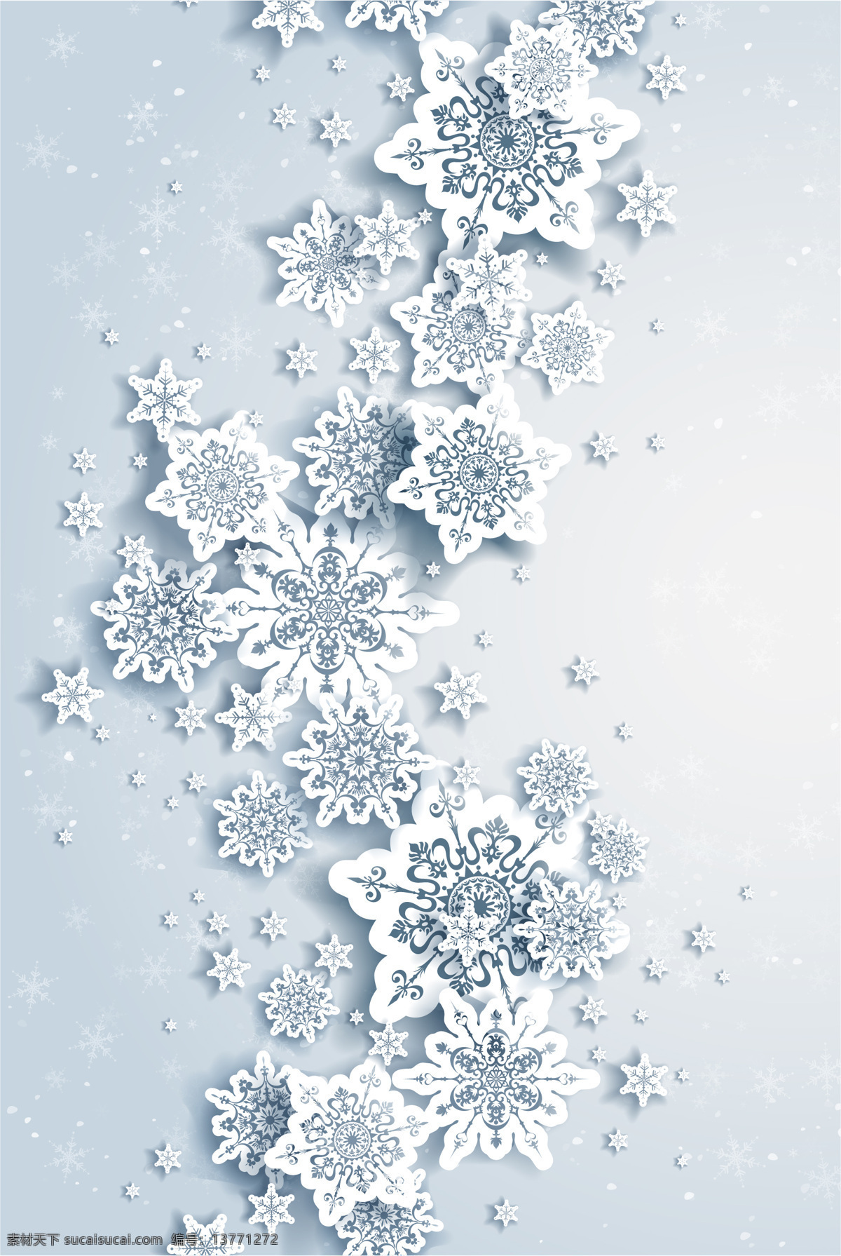 冬天 唯美 雪花 展板 背景 二十四节气 雪花背景 小雪 小雪节气