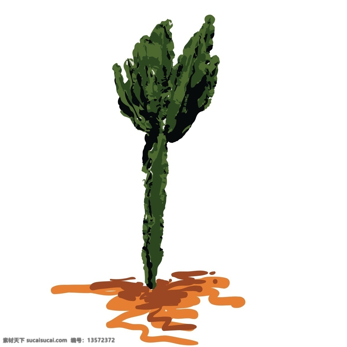 沙漠 中 仙人掌 免 扣 的卡 通 卡通 长 带刺的植物 卡通植物 快 枯萎