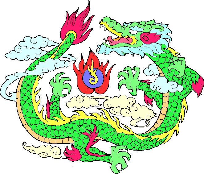 龙纹 矢量 花纹装饰 中华传统 cdr01 设计素材 龙凤图纹 中华图典 矢量图库 白色