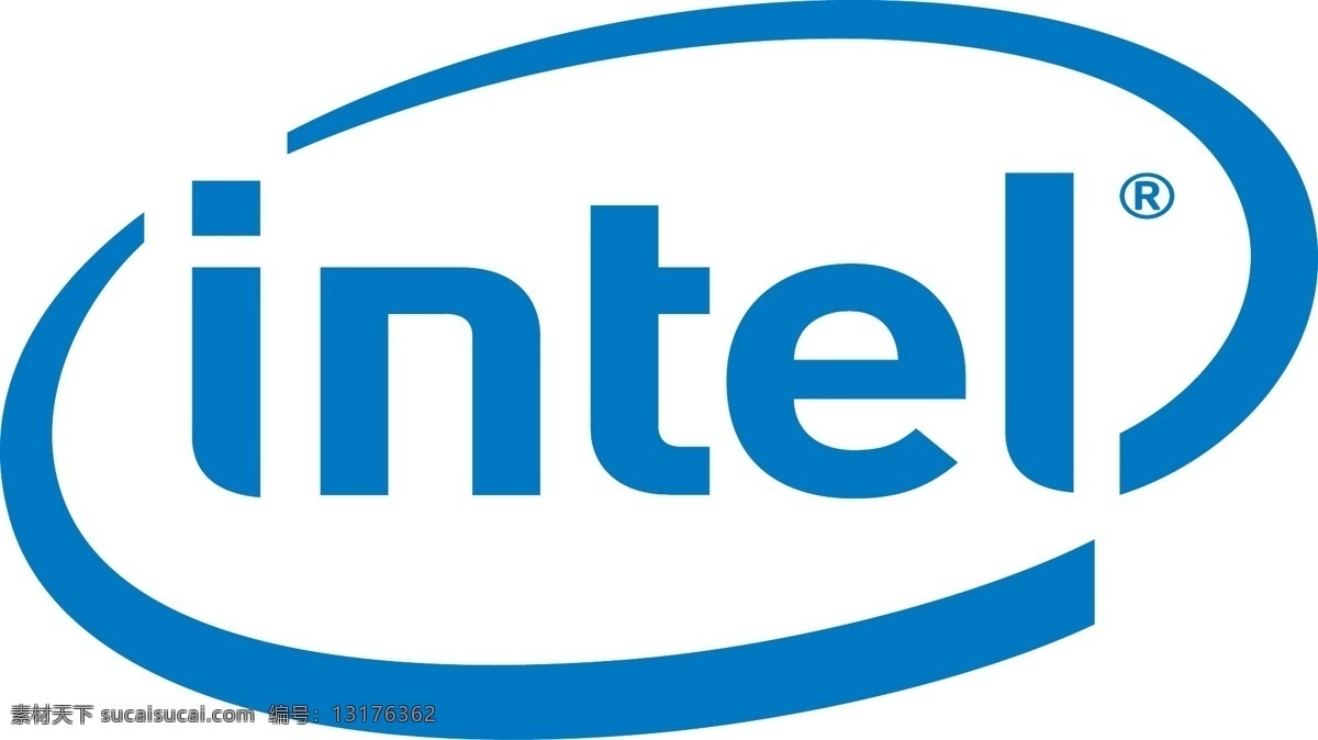 intel 标志 矢量 蓝色 企业 logo 标识标志图标