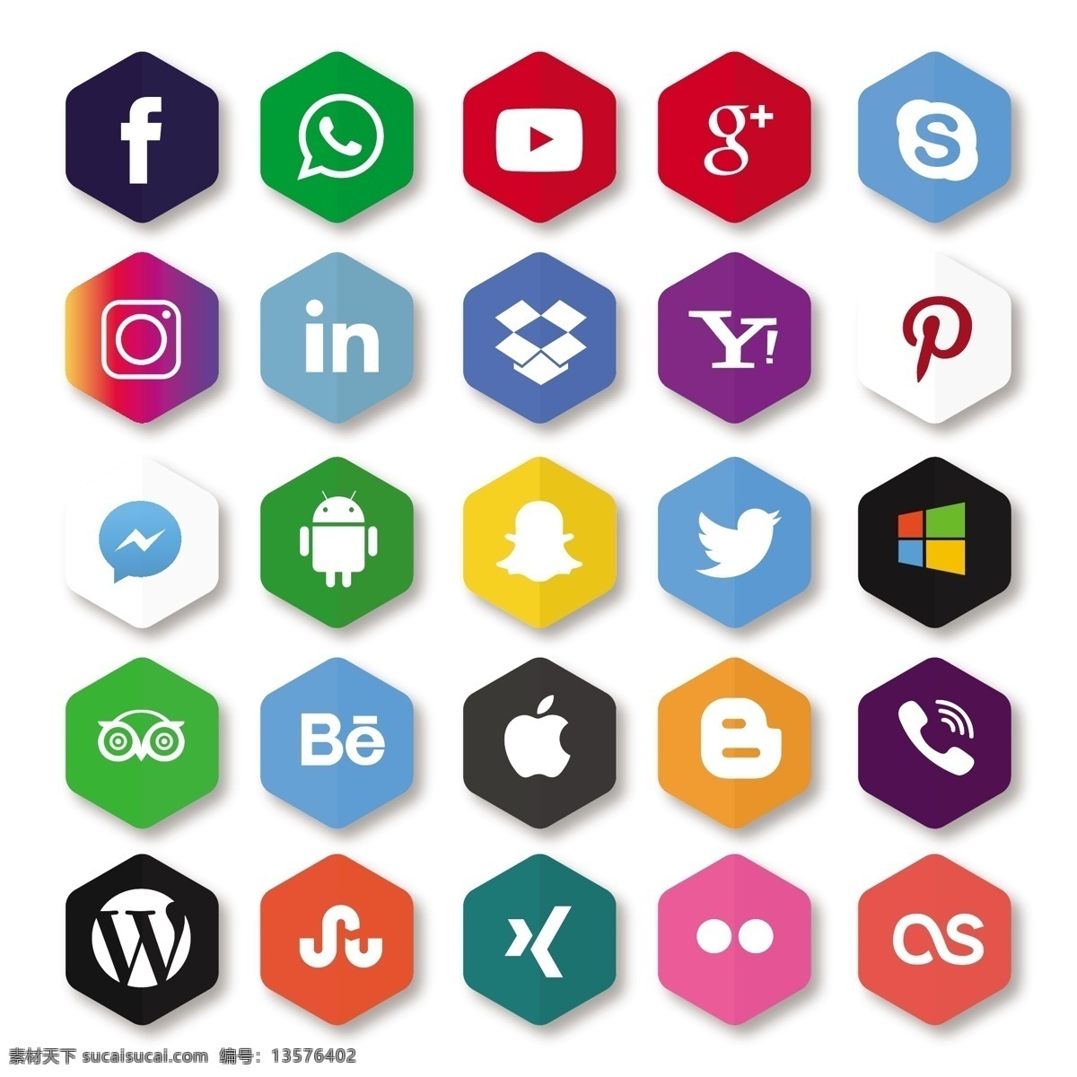 社交 网络 六角形 图标 标志 标签 封面 模板 脸谱网 按钮 instagram 网页 网站 社会 苹果 窗口 六边形 推特 现代 色彩