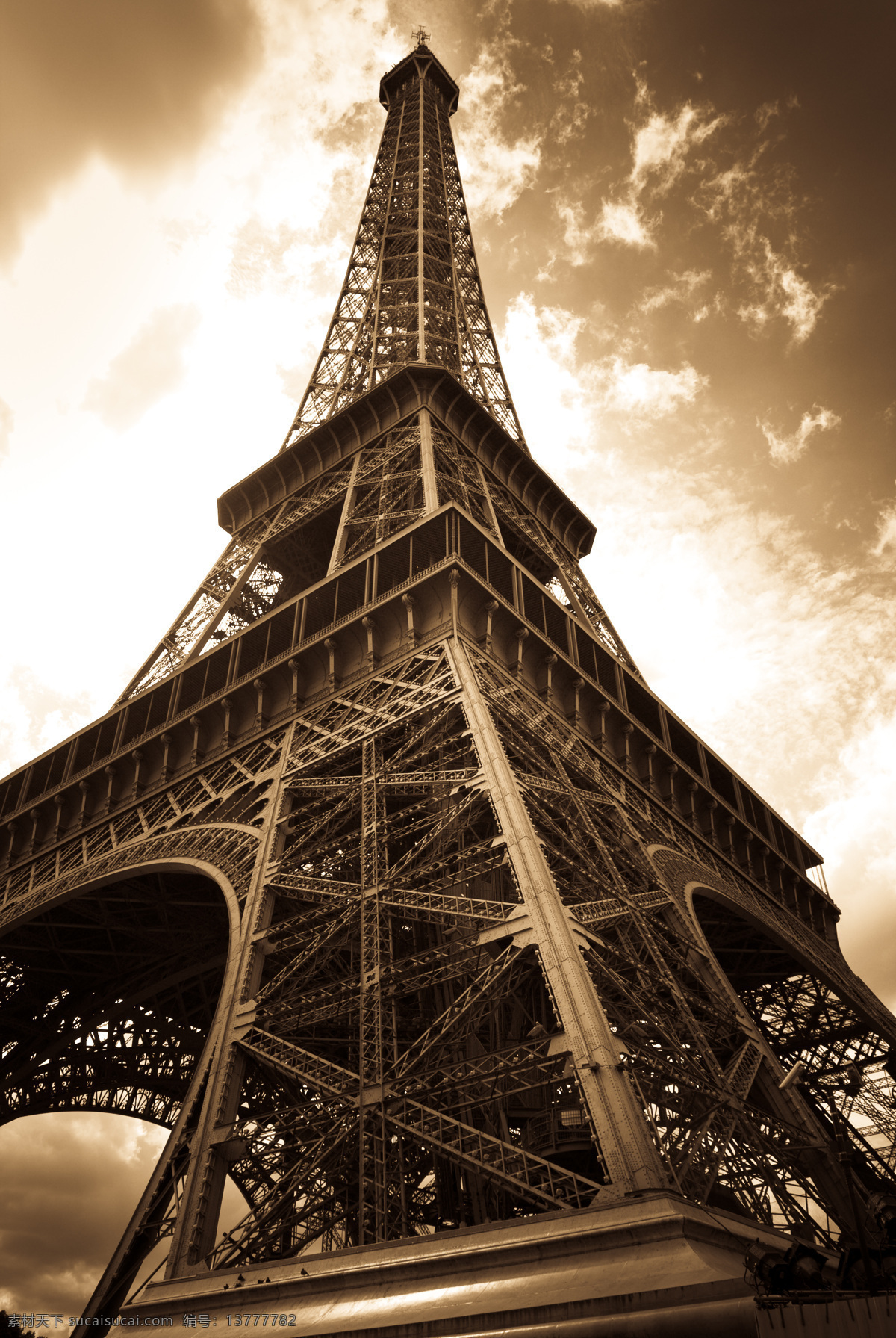 艾菲尔铁塔 法国标志 巴黎 风景名胜 风景图片