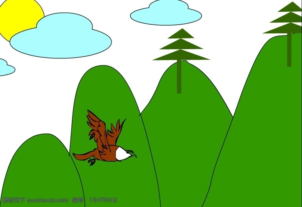 飞翔的雕 雕 老鹰 飞翔 运动规律 swf flash 动漫动画 gif动画