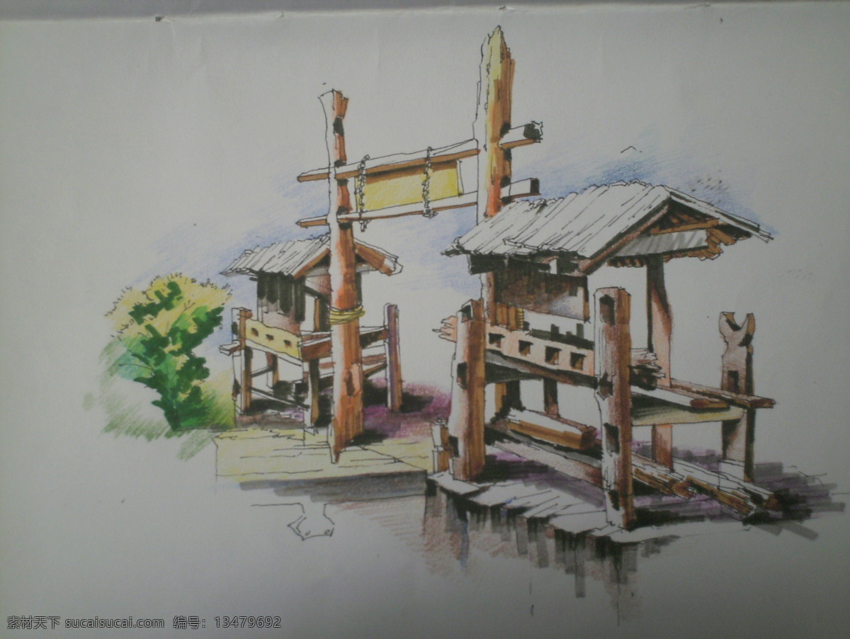 手绘 效果图 插画 素描 插画集