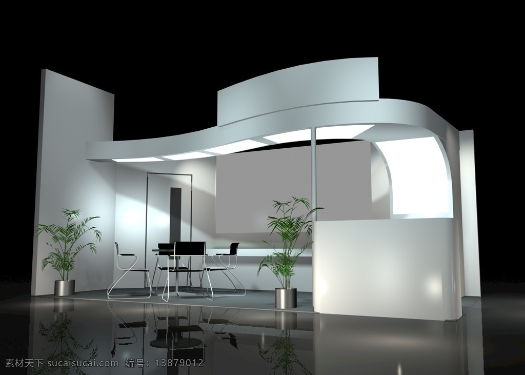 展台 3d展览设计 展台设计 简洁 大气 大气展台 简约 创意展台 简洁展台 3d设计 展示模型 max